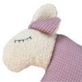 Schauen Sie Sich hier die Detailaufnahme unseres Kuscheltier Kissens Schaf an