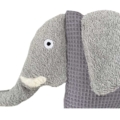 Schauen Sie Sich hier den Kopf unseres Kuscheltier Kissens Elefant im Detail an.