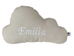 Hier können Sie unser Kissen Wolke aus Leinen mit gesticktem Namen online bestellen.