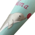 Entdecken Sie hier die handgenähten Details unserer Schultüte Dolphin.