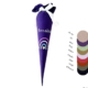 Schauen Sie Sich hier unsere personalisierte Schultüte Regenbogen aus lila Musselin an.