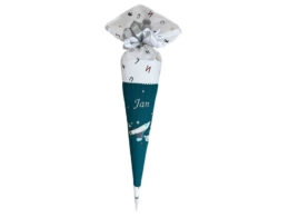 Personalisieren Sie jetzt Ihre Schultüte Rakete mit Namen online.
